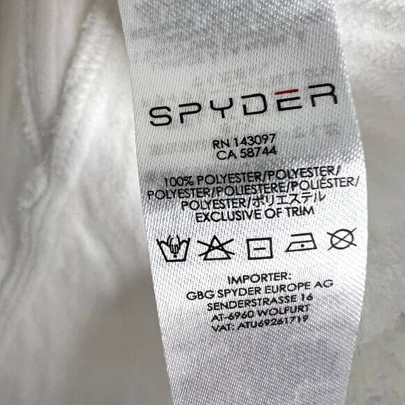 Spyder Major Cable Stryke Jacket White Full Zip Up Fleece Knit Pockets Women XS - Picture 3 of 4